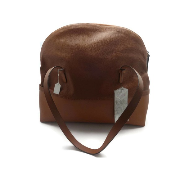 Lodis Kate Giselle Leather Work Tote Bag in Toffee MSRP 348.00 NWT - Picture 1 of 3